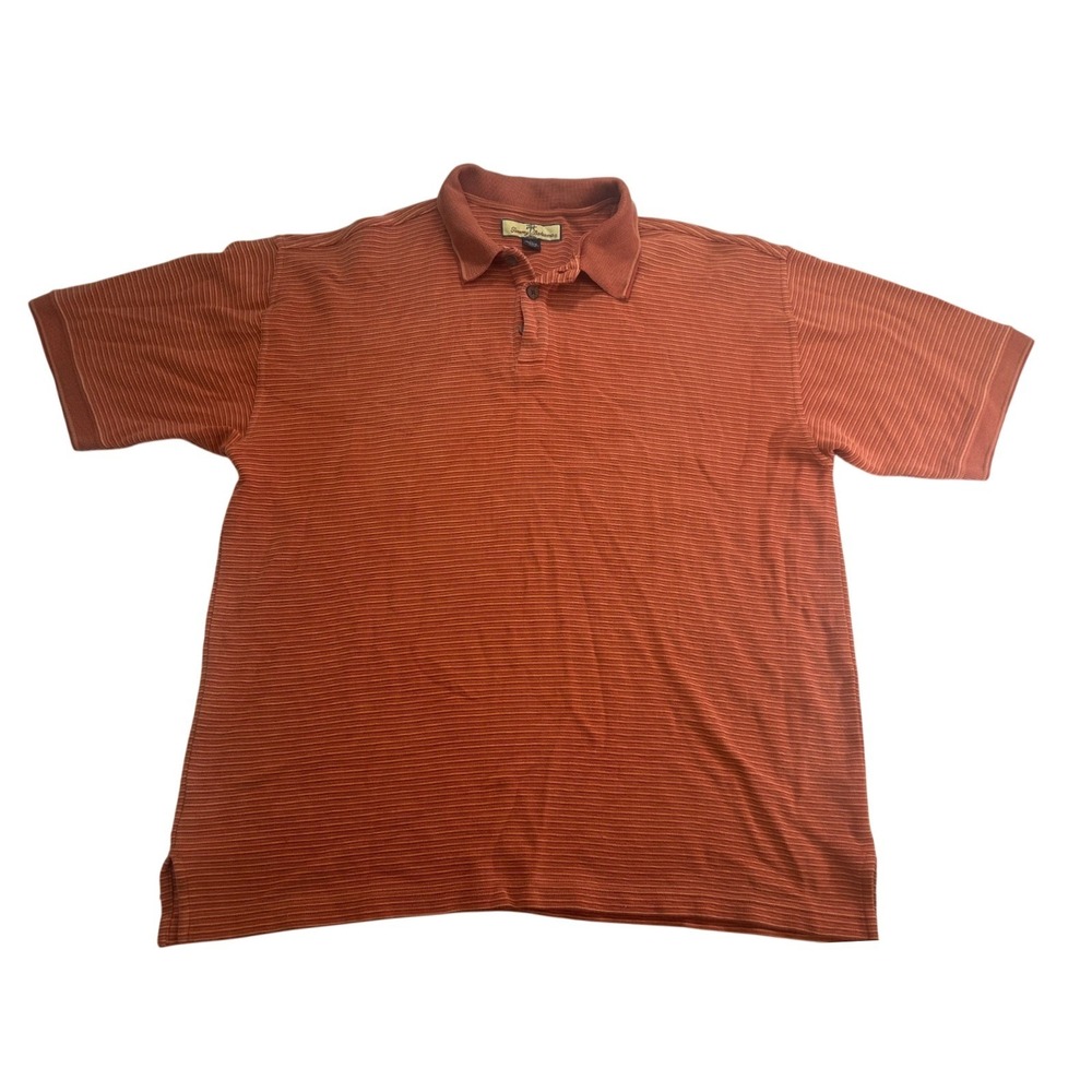 Tommy Bahama polo shirt Men's size Large orange